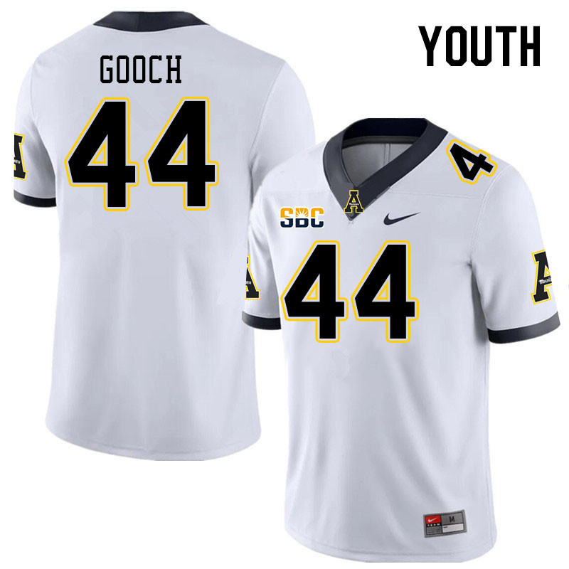 Youth #44 Brodrick Gooch Appalachian State Mountaineers College Football Jerseys Stitched Sale-White